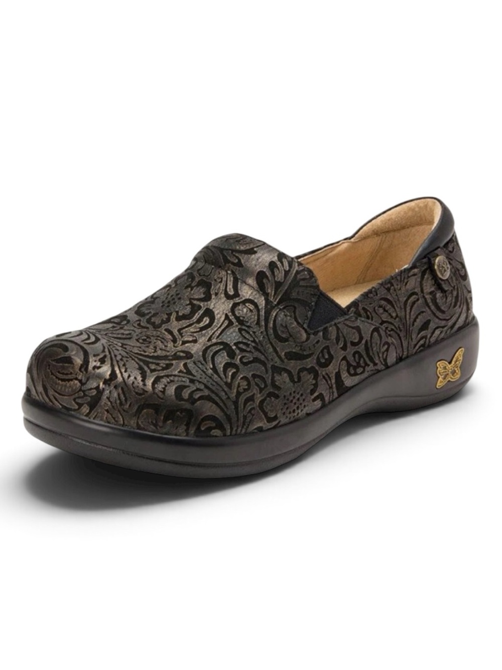 Alegria Keli Slip On Professional Comfort Shoes In Bronze Bouquet